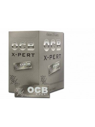 Papel De Fumar Ocb X-Pert Plata 1-1/4 (Caja De 100 Libritos)