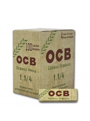 Papel De Fumar Ocb Organico 1-1/4 (Caja De 100 Libritos De 50 Hojas)