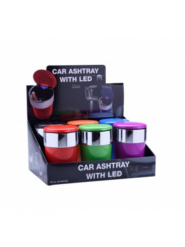 CENICERO CHAMP PARA COCHE CON LUZ LED