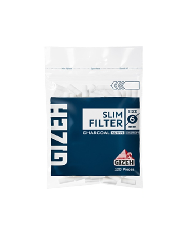 Filtro GIZEH 6mm Carbono en bolsa (20)
