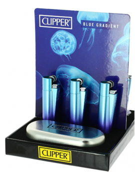 Encendedor CLIPPER Metal piedra BLUE GRADIENT (12)