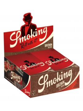 Papel De Fumar Smoking Brown 1-1/4 (Caja De 25 Libritos Con 50 Hojas)