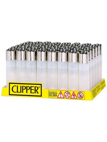 ENCENDEDOR CLIPPER TRANSLÚCIDO BLANCO (48)
