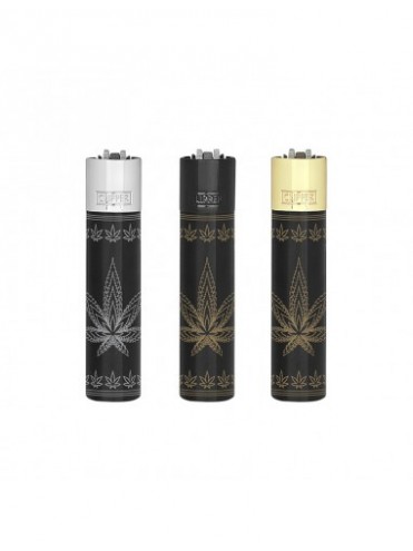 Encendedor CLIPPER Metal LEAVES SILHOUTTE (12)