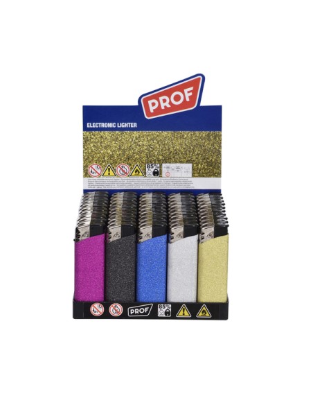 Encendedor PROF electrónico glitter (50)