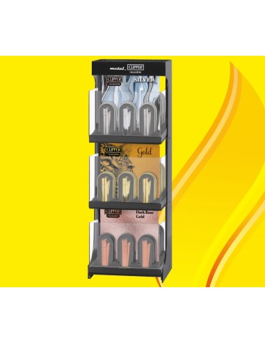 Expositor encendedor CLIPPER metálico 3 bandejas